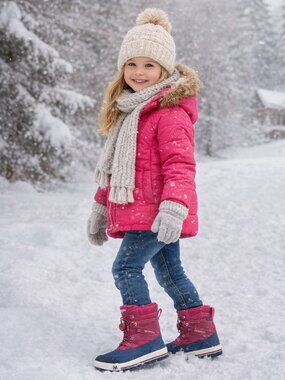 Merrell Snow Bank 2.0 Winter Boots Girls Size 4 Waterproof Insulated